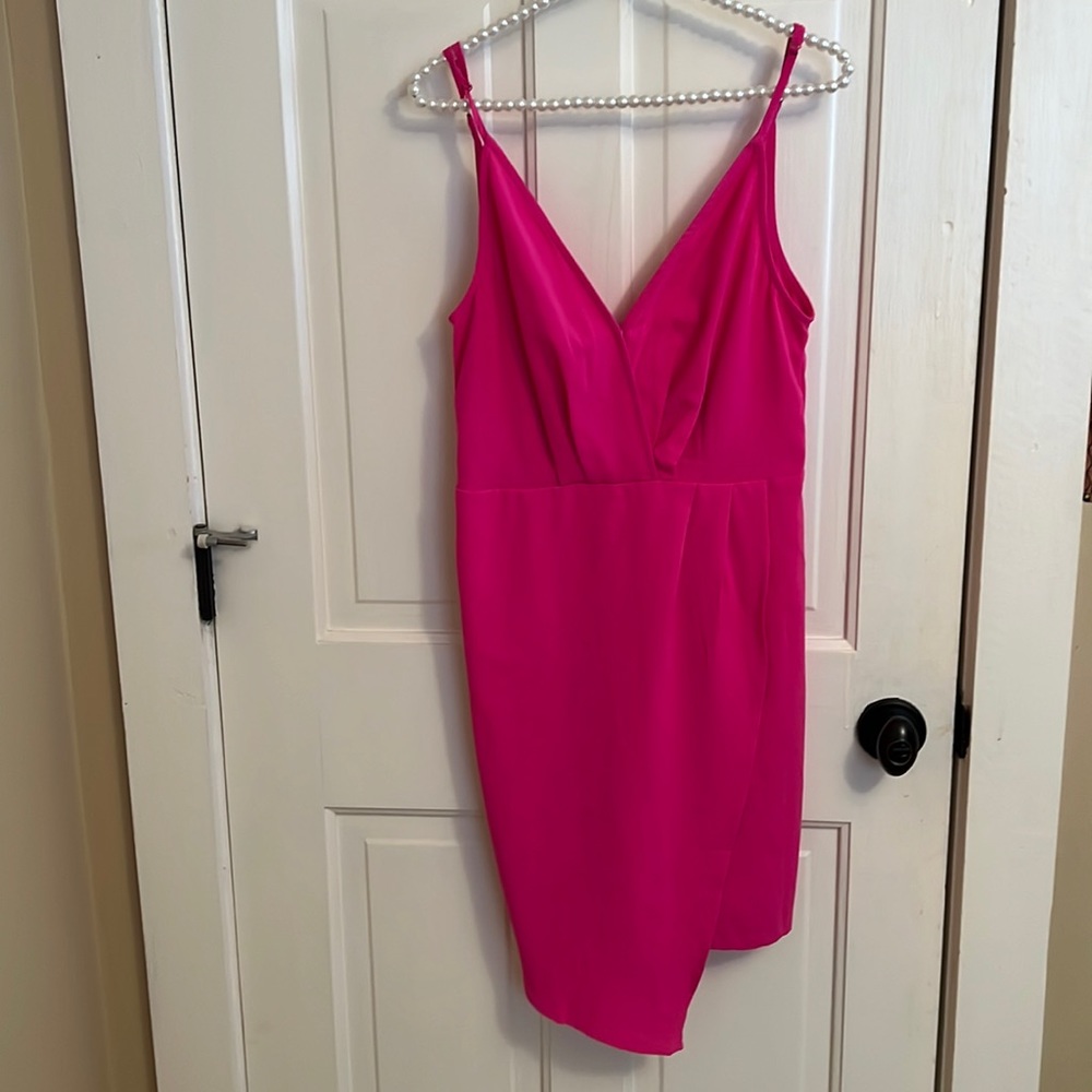 Hot Pink Strappy Aline dress